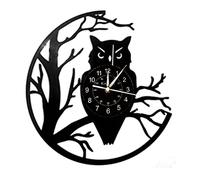 Smotly Vinyl wall clock, owl pattern, auspicious home wall decoration wall clock gift.