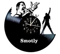 Smotly Vinyl Wall Clock, Queen Band Theme Record Wall Clock, Creative Handmade Home Decoration Digital Clock Gift