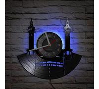 Smotly Vinyl Wall Clock, Sea Lighthouse Ship with LED Night Light Function, Wall Clock Gift for Sea Ship Home Decor. (seven colors)