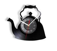 Smotly Vinyl wall clock, teapot pattern-shaped analog clock, is a wall clock gift for tea lovers.