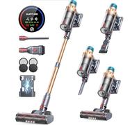 SMOTURE Cordless Vacuum Cleaner, 550W 45KPA Stick Vacuum with Touch Screen, Up to 60 Mins Runtime, Self-Standing Vacuum with Auto Mode, Lightweight Vacuums for Hardwood Floor Carpet Car Pet Hair