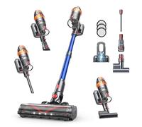 SMOTURE Cordless Vacuum Cleaner 650W 50KPA, Stick Vacuum 65 Mins Runtime with Mattress Cleaning Tool, Wall Mount Charging, Anti-Tangle Vacuum for Carpet Pet Hair Floor Car