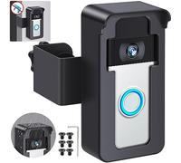 SMOUNT Anti-Theft Video Doorbell Door Compatible with Ring Video Doorbell 4/3/3 Plus/2/1/(2020 Release), No-Drill ing Bracket Holder Accessories for Home Rentals Office Room