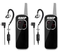 SMP Mini Walkie Talkie, Rechargeable, RMR446, Multiple Channels CTCSS/DCS, Long Range PMR Two-Way Radio, for Security, Restaurant, Workplace (118H)