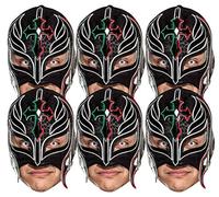 STAR CUTOUTS Halloween SMP418 Mysterio WWE Wrestling Masks Fun for Family, Friends and Fans, Rey 6 Pack