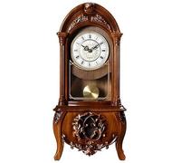 SmPinnaA Standing Clock, Standing Clock with Quiet movement, Battery Operated Pendulum Wall Clocks, Vintage Design for Living Room, Kitchen Office & Home