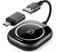 SMQMAW Wireless CarPlay Adapter, Converts Factory Wired CarPlay to Wireless CarPlay Dongle Plug & Play CarPlay Wireless Adapter for Cars from 2015 & for Apple iPhone iOS 10+ Black
