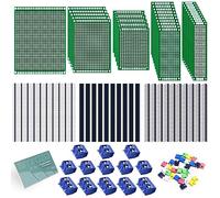 Smraza 101-teiliges doppelseitiges PCB-Board-Set, Prototyp-Platinen für DIY-Löten und elektronische Projekt-Leiterplatten, 40-polig, 2.54 mm männlicher und weiblicher Header-Stecker