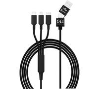 smrter USB-charging cable USB 2.0 USB-A Stecker, USB-C® Stecker, Apple Lightning