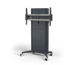 SMS Presence Mobile - motorized height-adjustable trolley - update 2021 - up to 84” | max. VESA 1000x600 | Load capacity 150kg | dark grey