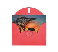 SMSJTMWHN African Elephant Thank You Notes Dot Note Cards With Envelopes Stickers Greeting Blank Card