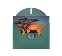 SMSJTMWHN African Elephant Thank You Notes Dot Note Cards With Envelopes Stickers Greeting Blank Card