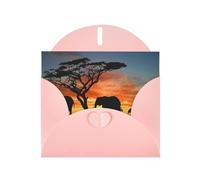 SMSJTMWHN African Elephant Thank You Notes Dot Note Cards With Envelopes Stickers Greeting Blank Card