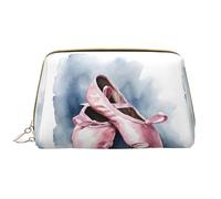 SMSJTMWHN Ballet Dancer Print Stylish & Durable Leather Makeupbag-multi-Compartment, Water-Resistant,High-Capacity Organizer For Travel And Home Use, White, One Size