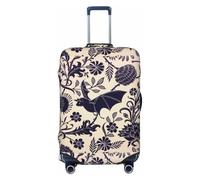 SMSJTMWHN Bat Print Luggage Cover Elastic Washable Stretch Suitcase Protector Anti-Scratch Cover Cute Aesthetic, Black, S