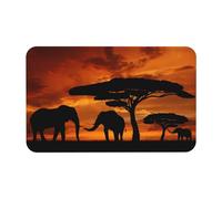SMSJTMWHN Bath Mat Rugs 31.5x19.7,Elephant Diatomaceous Earth Bath Mat, Fast Drying Non Slip Stone Shower Mat,for Bathroom & Kitchen, Easy to Clean