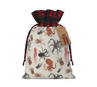 SMSJTMWHN Color Octopus Print Premium Gift Bag For Bulk Gifts, Perfect For Jewelry, Women & Children'S Gifts