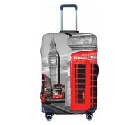 SMSJTMWHN England Uk London Telephone Luggage Cover Elastic Washable Stretch Suitcase Protector Anti-Scratch Cover Cute Aesthetic, Black, XL