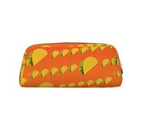 SMSJTMWHN Food Pattern Funny Print Leather Pencil Case Bag Spacious And Stylish Zipper Office Pencil Pouch
