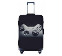 SMSJTMWHN Gaming Controller Pattern Luggage Cover Elastic Washable Stretch Suitcase Protector Anti-Scratch Cover Cute Aesthetic, Black, XL