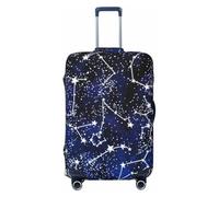 SMSJTMWHN Glow In The Dark Luggage Cover Elastic Washable Stretch Suitcase Protector Anti-Scratch Cover Cute Aesthetic, Black, S