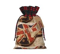 SMSJTMWHN Guitar British Flag Print Premium Gift Bag For Bulk Gifts, Perfect For Jewelry, Women & Children'S Gifts