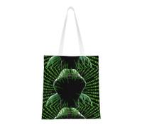 SMSJTMWHN Hacker Attack Print Canvas Tote Bag Reusable Grocery Shopping Bags Shoulder Bag Book Tote Gifts