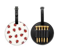 SMSJTMWHN Infinite Speckled Pattern Print Luxury Leather Golf Tee Organizer Bag & Ball Holder- Store Your Tees, Golf Balls, Scorecard, and Pencil.