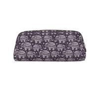 SMSJTMWHN Leather Pencil Case Cartoon Cute Elephant Print Pencil Case Bag Spacious And Stylish Zipper Pencil Pouch Office Use Pencil Bag