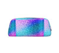 SMSJTMWHN Leather Pencil Case Glitter Sequin Spot Print Pencil Case Bag Spacious And Stylish Zipper Pencil Pouch Office Use Pencil Bag