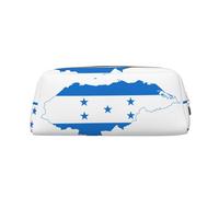 SMSJTMWHN Leather Pencil Case Honduras Flag Print Pencil Case Bag Spacious And Stylish Zipper Pencil Pouch Office Use Pencil Bag