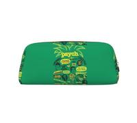 SMSJTMWHN Leather Pencil Case Psych Pineapple Quote Print Pencil Case Bag Spacious And Stylish Zipper Pencil Pouch Office Use Pencil Bag