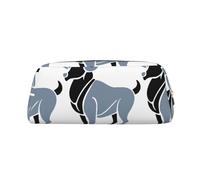 SMSJTMWHN Leather Pencil Case Ram Zodiac Sign Print Pencil Case Bag Spacious And Stylish Zipper Pencil Pouch Office Use Pencil Bag