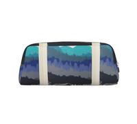 SMSJTMWHN Leather Pencil Case Red Fox Rustic Cabin Print Pencil Case Bag Spacious And Stylish Zipper Pencil Pouch Office Use Pencil Bag