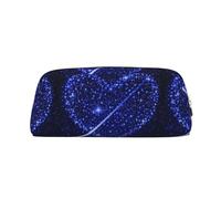 SMSJTMWHN Leather Pencil Case Shooting Star Heart Print Pencil Case Bag Spacious And Stylish Zipper Pencil Pouch Office Use Pencil Bag