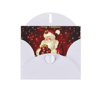SMSJTMWHN Merry Christmas Santa Claus Thank You Notes Dot Note Cards With Envelopes Stickers Greeting Blank Card