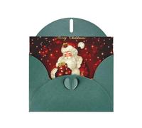 SMSJTMWHN Merry Christmas Santa Claus Thank You Notes Dot Note Cards With Envelopes Stickers Greeting Blank Card