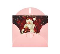 SMSJTMWHN Merry Christmas Santa Claus Thank You Notes Dot Note Cards With Envelopes Stickers Greeting Blank Card