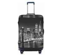SMSJTMWHN New York Luggage Cover Elastic Washable Stretch Suitcase Protector Anti-Scratch Cover Cute Aesthetic, Black, S