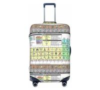SMSJTMWHN Periodic Table Of Elements Luggage Cover Elastic Washable Stretch Suitcase Protector Anti-Scratch Cover Cute Aesthetic, Black, XL