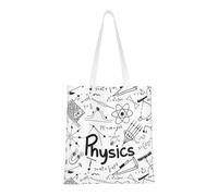 SMSJTMWHN Physics Print Print Canvas Tote Bag Reusable Grocery Shopping Bags Shoulder Bag Book Tote Gifts