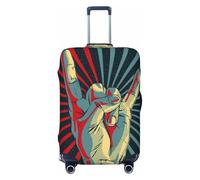 SMSJTMWHN Rock And Roll Luggage Cover Elastic Washable Stretch Suitcase Protector Anti-Scratch Cover Cute Aesthetic, Black, XL