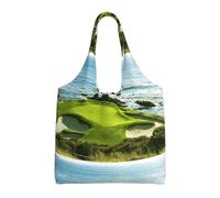 SMSJTMWHN Tote Bag Kitchen Reusable Grocery Bags Beach Golf Course Canvas Tote Bag Aesthetic Reusable Shoulder Bag For Gym, Travel, Work