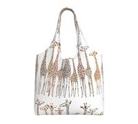 SMSJTMWHN Tote Bag Kitchen Reusable Grocery Bags Cute Wild Cartoon Giraffes Canvas Tote Bag Aesthetic Reusable Shoulder Bag For Gym, Travel, Work