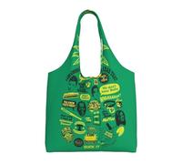 SMSJTMWHN Tote Bag Kitchen Reusable Grocery Bags Psych Pineapple Quote Canvas Tote Bag Aesthetic Reusable Shoulder Bag For Gym, Travel, Work