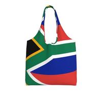 SMSJTMWHN Tote Bag Kitchen Reusable Grocery Bags South Africa Flag Canvas Tote Bag Aesthetic Reusable Shoulder Bag For Gym, Travel, Work