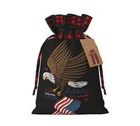 SMSJTMWHN Usa Patriotic Eagle With American Flag Print Premium Gift Bag For Bulk Gifts, Perfect For Jewelry, Women & Children'S Gifts