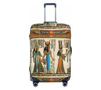 SMSJTMWHN Women In Ancient Egypt Luggage Cover Elastic Washable Stretch Suitcase Protector Anti-Scratch Cover Cute Aesthetic, Black, XL