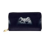 SMSJTMWHN Women Wallets Gaming Controller Pattern Print Pu Leather Zipper Long Purse Large Capacity Cellphone Credit Card Money Holder Clutch Wallet