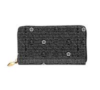 SMSJTMWHN Women Wallets Supernatural Inspiration Print Pu Leather Zipper Long Purse Large Capacity Cellphone Credit Card Money Holder Clutch Wallet